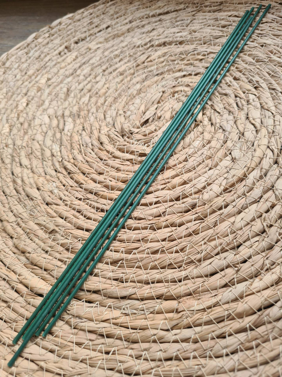 Groene bloemstelen van ijzerdraad – 30 cm, 2 mm | 5 stuks