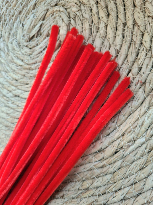 Chenilledraad Rood