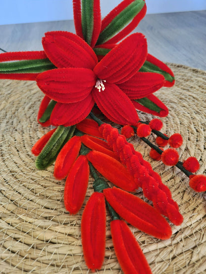 Chenilledraad Rood