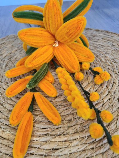 Chenilledraad Zonnebloem Geel