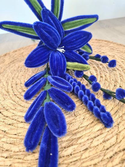 Chenilledraad Donker Blauw