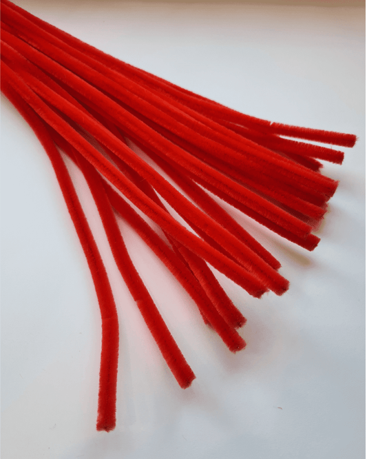 Chenilledraad Rood
