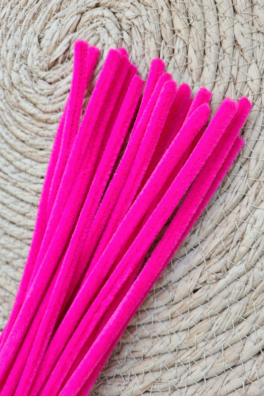 Chenilledraad Neon Roze